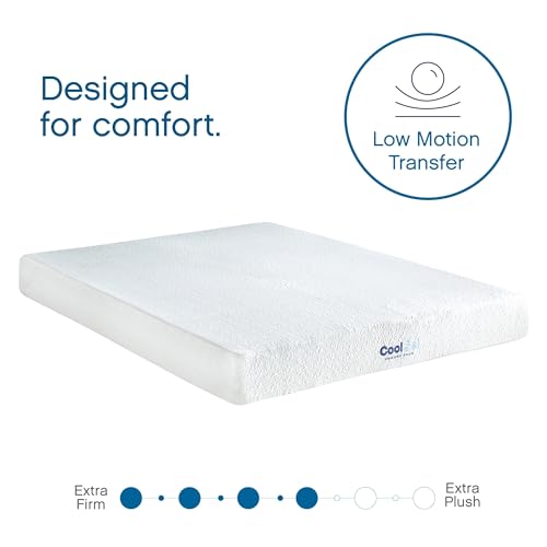 Image of COOL GEL Memory Foam 8-Inch Mattress with Pillow, CertiPUR-US Certified, Mattress in a Box, Short Queen, White