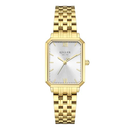 Élégance Steel Gold horloge silencieuse pour chambre et bureau 30 CM