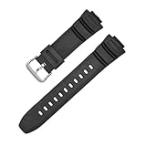 Compatibile con Casio MCW-100H MCW-110H W-S220HDD-S100 Bracciale con cinturino elastico con interfaccia convessa(Black-Steel-K5)