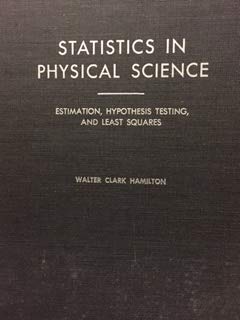 Statistics in physical science;: Estimation, hy... B0007DO2XQ Book Cover