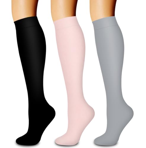 Image of Laite Hebe 3 Pack Medical Compression Sock-Compression Sock For Women and Men Circulation -Best for Running,Nursing,Athletic Sports