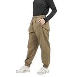 [onion cross] シャカパン ナイロンパンツ 裏起毛 裏ボア 防寒 撥水 パンツ 股下65cm ホッピング レディース (LL, グレージュ)