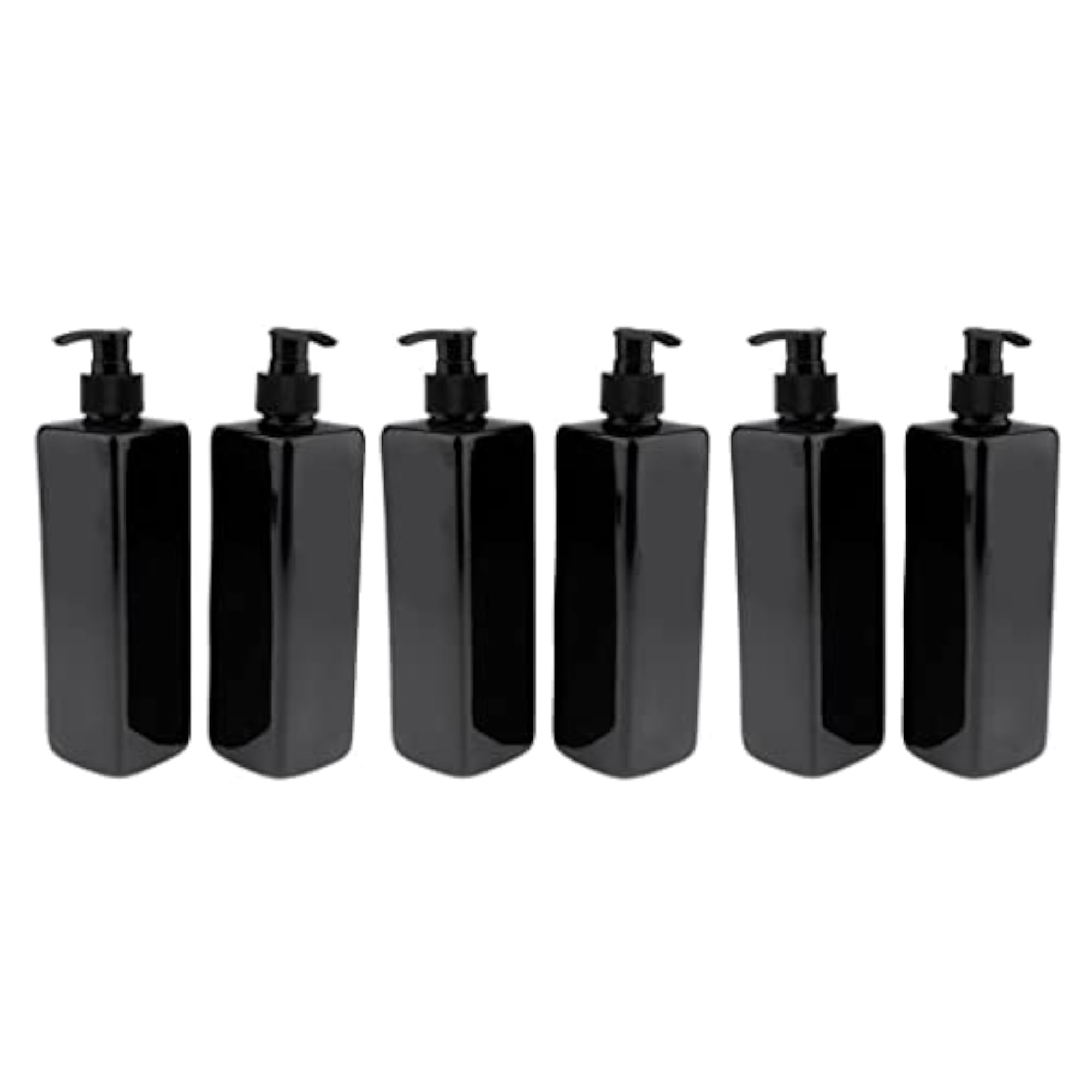 6Pcs Empty Plastic Shampoo Bottles with Lotion Pumps