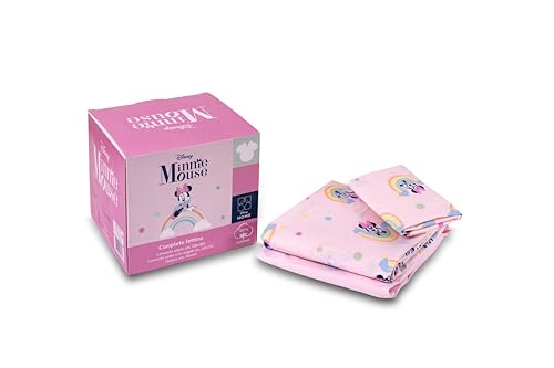 Miniatura 6 de Minnie Mouse, Juego De Sábanas Para Cuna, 100 Algodón, Juego De Sábanas Para Bebé, Disney Mickey Mouse, Sábana Encimera, Funda De Almohada, Rosa