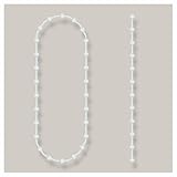 KLEMMFLEX Endloskette für Rollos - 4,5 x 12 mm - 100 cm Bedienlänge - ohne Verbinder - Ersatz Bedienkette für Rollo, Doppelrollo & Jalousien mit Kettenzug