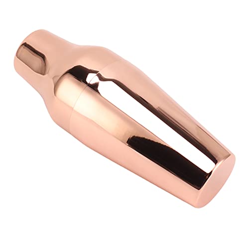 Stainless Steel Martini Shaker, Cocktail Shaker 2 Section Smooth Treatment Dishwasher Safe for Parties (Rose Gold)