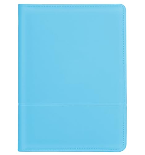 Image of Padfolio /Portfolio Binder, Mini Padfolio Portfolio Binder 5 x 8 Legal Writing Pad, A5 Document Organizer Folder for Men Women, Light Blue.