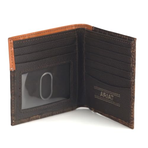 ARIAT Men's Bi-Fold Croc Floral Embossed Wallet - A3553002 One Size4