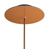 creative cables Rosone a soffitto rotondo nero linea Rose-One (serracavo conico, dibond rame satinato, 1 foro e 4 fori laterali) – Per lampadari e sospensioni multiple