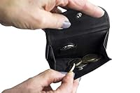 LEAS Minibörse RFID- Schutz in Echt-Leder, schwarz Mini-Edition – Ansicht 3