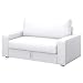 Soferia, Zamiennik - kompatybilne - Pokrycie sofy 2-osobowej rozkładanej VILASUND, Tkanina Eco Leather White, Biały