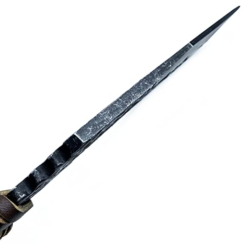 Holyedge 8.6" High-Carbon Steel Fixed Blade Knife With Hand Woven Leather Rope Handle - Best Camping,Hunting Tactical Survival Knife W/Sheath #TOP5