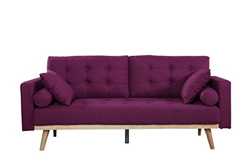 Divano Roma Furniture Mid-Century Sofas, Purple