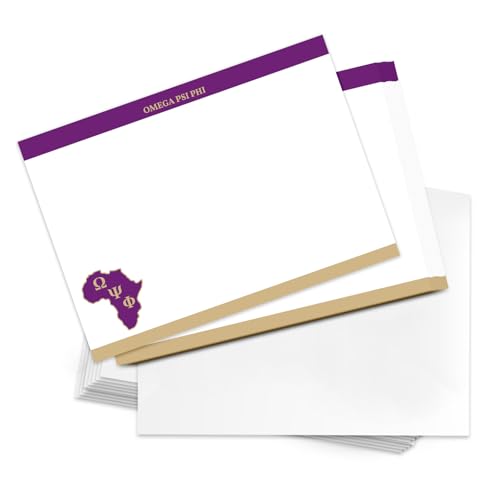 Image of Desert Cactus Omega Psi Phi 10 Pack Notecards OPP Omega Man Divine 9 Stationery Cardstock Includes Envelopes Memo Party Thank You (Notecard Design E)
