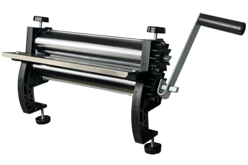 Cilindro Laminador Manual Mirella 28cm em Aço Cromado – Laterais e Engrenagens em Nylon, Compacto, Giro Suave e Ideal para Massas, Pastel, Pizza e Uso Doméstico ou Artesanal