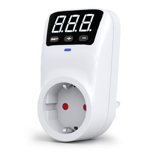 Spannungsschutz, Überspannungsschutz-Steckdose, Hochleistungs-Spannungsregler für Ganze Hauswand für Zuhause, Büro, Reisen, LED-Kontrollleuchte, 3680W