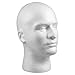 LIAMTU Male Wig Display Mannequin Head Stand Model Styrofoam Foam White