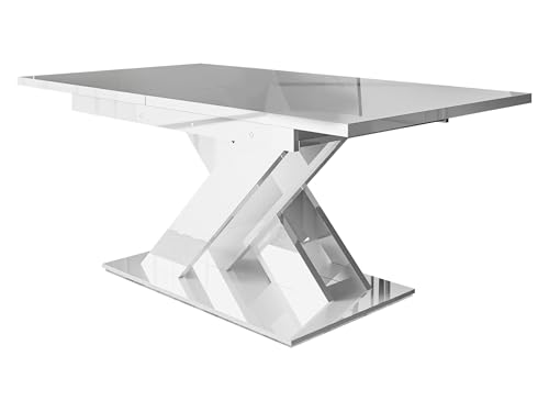 Loungitude - Table à Manger Extensible 140/180 cm Blanc