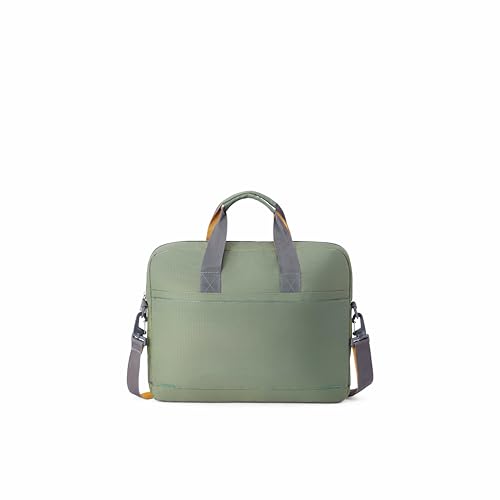 Image of American Tourister Urban Biz Office Briefcase | 2 Compartments | Front Quick-Access Pocket | Messenger Bag for Business | Adjustable & Detachable Shoulder Strap | Green