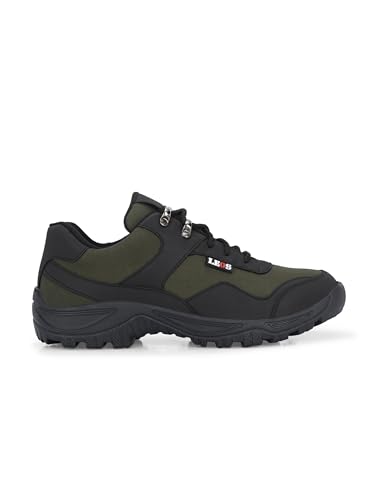 Image of Leo Men's Black Light Weight Casual Waterproof Shoes for Trekking, Hiking & Other Outdoor Activities