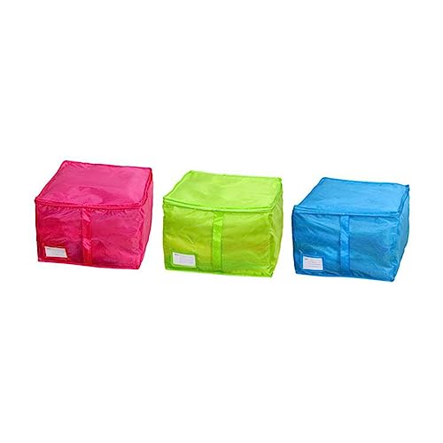 Organizador de ropa de tela Oxford PRETYZOOM set de 3 bolsas azules 5
