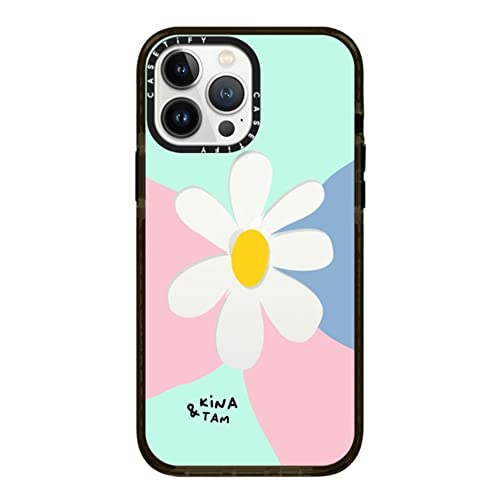 CASETiFY �C���p�N�g�P�[�X iPhone 13 Pro Max - Wallflower - �N���A �u���b�N