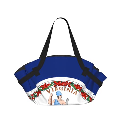 Sac de camping pliable Drapeau de Virginie confortable et spacieux pour vos sorties