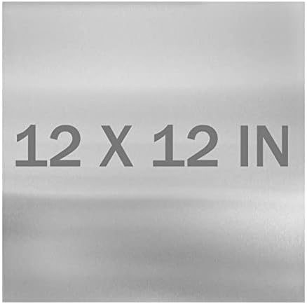 304 Stainless Steel Sheets Metal 12" x 12" x 1/64" (0.02") Inch 304 Stainless Steel Plates 0.50MM Stainless Steel Shim Plates Metal Sheets for Crafting, DIY, Kitchen Stovetop, Snow Frosted Surface