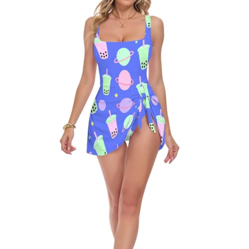 Maillot de bain amincissant effet body hugging à motif mignon