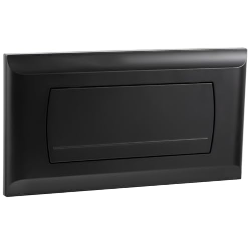 Empyreal Placca di Comando per Cassetta WC, con Set di Leve di Scarico e Viti di Installazione, Compatibile con Geberit 200F, 115222111,340 x 185mm, 1 Pezzo(Opaco Nera)
