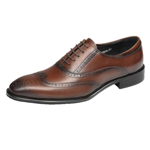 Zapatos de negocios cómodos de cuero tipo Oxford con suela flexible para caballero