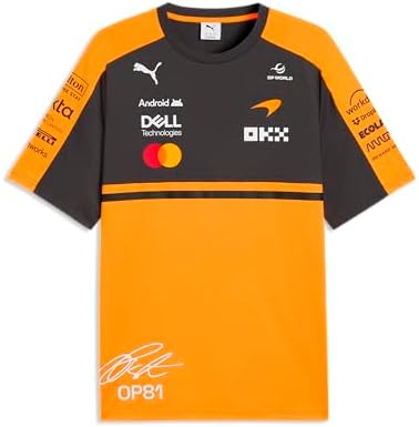 PUMA McLaren F1 2026 T-Shirt Pilote Homme Oscar Piastri – Orange