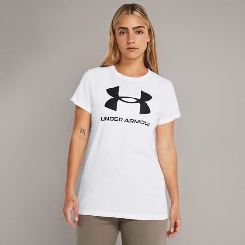 Under Armour UA Logo SS Kadın T-Shirt White / / Black XS - Görsel 6