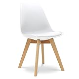 ✔ POLYVALENCE D'USAGE : Idéale comme chaise visiteur pour un bureau, chaise d'appoint ou chaise de salle à manger. Adaptée pour une utilisation quotidienne jusqu'à 4 heures.