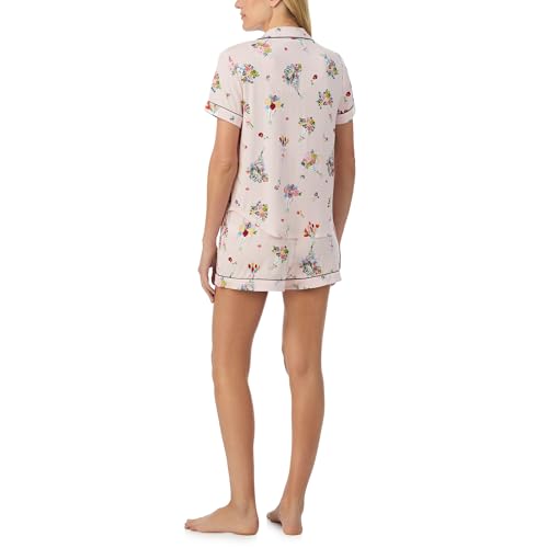 Image of kate spade new york Short Sleeve Knit Shorty Pj Set