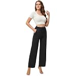 Jogginghose Damen Baumwolle Freizeithose Yogahose Weites Bein Aktive Freizeit Kordelzug Lose Lounge Pants Breites Bein Hausehose Sporthose mit Taschen – Bild 5