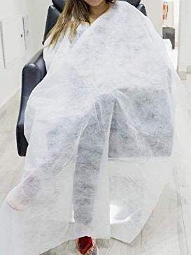 Image of Adaamya Single use (disposable) cutting Sheet for salon,Barber shop,Beauty parlour white colour set of 100 Pieces