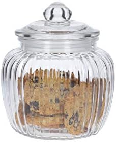 KitchenCraft Home Made Medium Glass Storage Jar, 1.4 Litres (2.5 Pints)