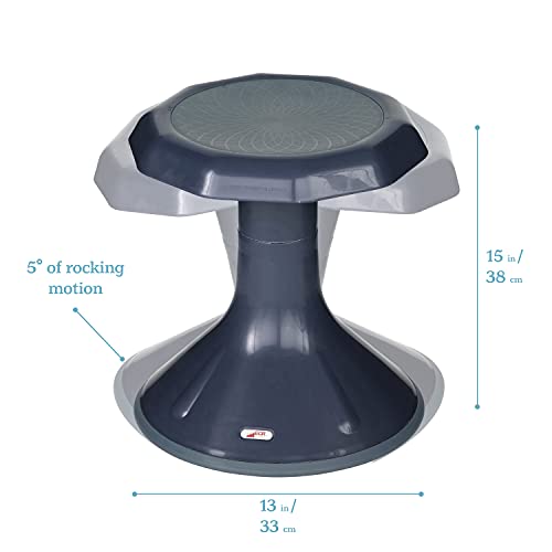 Image of ECR4Kids ACE Active Core Engagement Wobble Stool, 15-Inch Seat Height, Flexible Seating, Navy