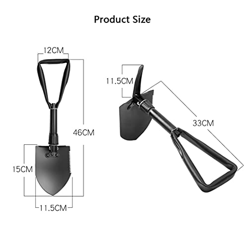 Airoka Folding Camping Shovel Portable Camping Multi-Function Tri-Fold Collapsible Shovel&Pickax Military Entrenching Tool For Gardening/Camping/Digging Dirt/Sand #TOP1