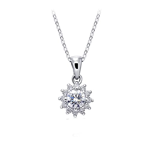 Collier de mariage en or blanc anti-ternissement pour peau sensible