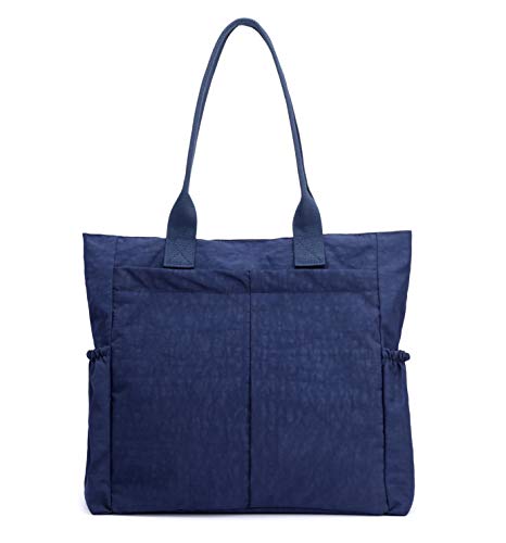 Nylon Water Resistant Multi Pockets Large Lightweight Tote Bag Shoulder Bag for Gym
