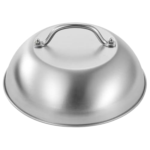 Cloche Pour Planchas INOX 22cm Argent, Couvercle De Cuisson Pour Barbecue & Planchas, Cloche De Chauffage, Dôme De Fusion, Cloches À Burger, Couvercle...