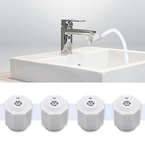 Filtro para grifo de agua giratorio de 360°: pack de 4 cartuchos antimpurezas