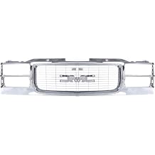 Perfit Liner Front Chrome Grille Grill Compatible with 1994-2000 GMC C/K 1500 2500 3500 Sierra Yukon Suburban Fits GM1200448 13411359