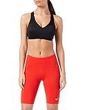 short leggings with lace trim Corte entallado NIKE W NSW ESSNTL MR Biker Short Leggings, Chile Red/White, S Women\'s