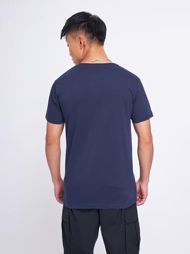 Image of Bewakoof Men's Printed 100% Cotton T-Shirt - Regular Fit, Round Neck, Half Sleeves