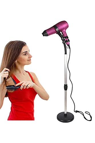Osring Adjustable Hair Dryer Stand, Hands Free Hairdryer Holder 360 Degrees Rotation, Blow Dryer Styling Holder Stand For Hair Drying #TOP5