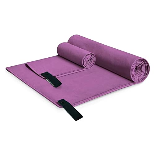 Serviette microfibre violette lot de 2 pour sport et camping - 8