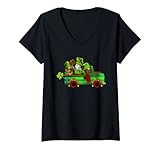 Photo Gallery donna gnomes riding green truck leprechaun happy st patrick s day maglietta con collo a v Photo Gallery donna gnomes riding green truck leprechaun happy st patrick s day maglietta con collo a v